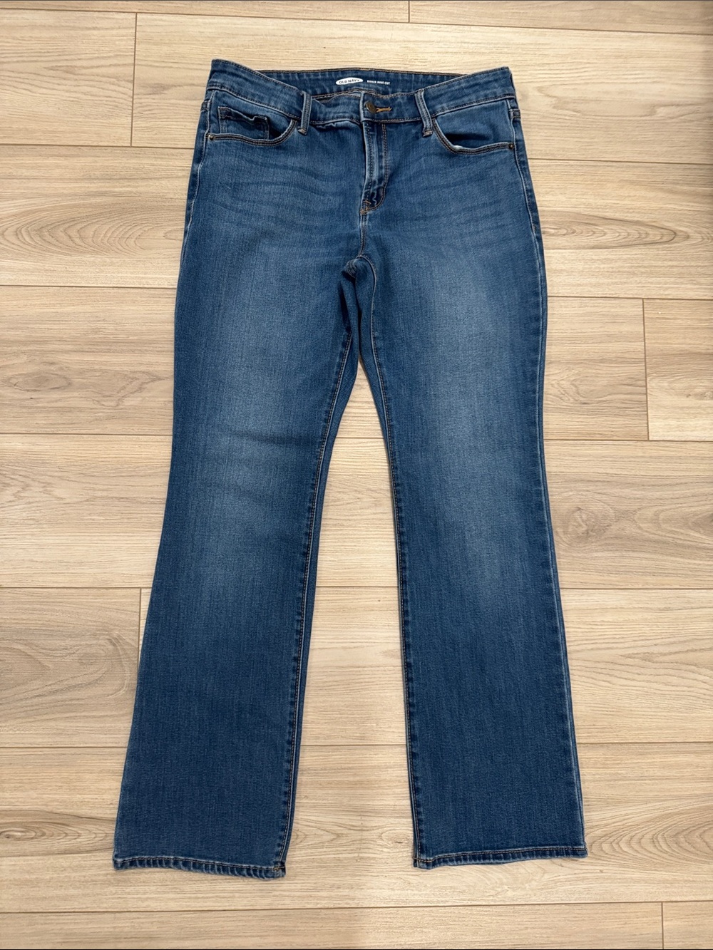 Old Navy Mid-Dark Blue straight Leg Jeans